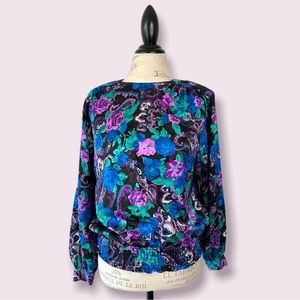 Vintage Gianna Floral Blouse Medium 8